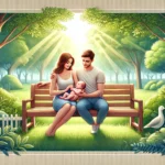 Młodzi rodzice z dzieckiem