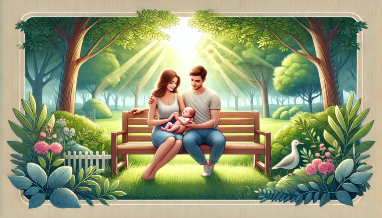 Młodzi rodzice z dzieckiem